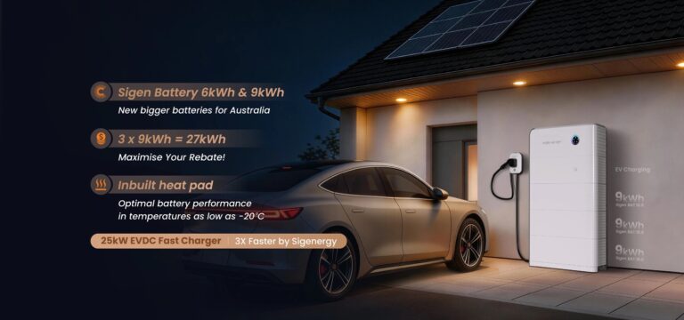 Charging an EV from stored solar with a Sigenergy SigenStor in Melbourne