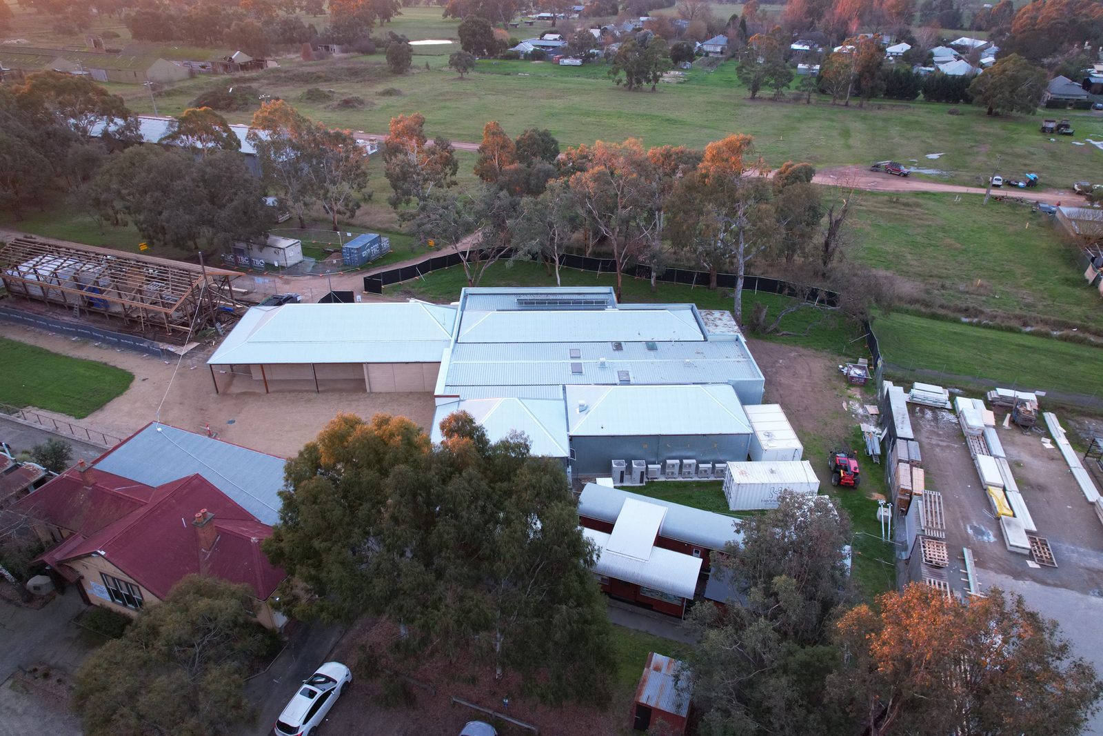 The Mansfield Heritage Museum site before the solar and battery installation
