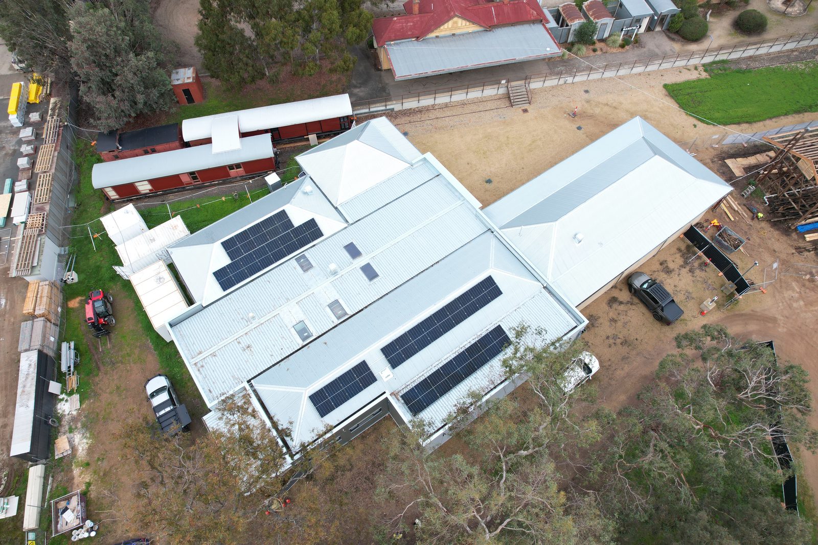 The Mansfield Heritage Museum and Station Precinct with the new rooftop solar system